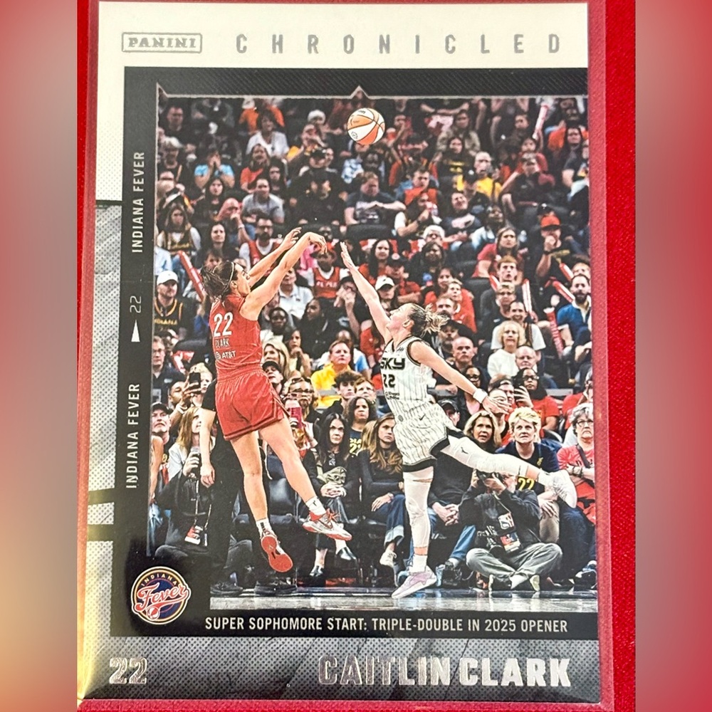 Caitlin Clark Basketball Card Chronicled  Sophomore Start : Triple -Double 2025